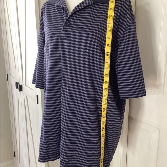 Brooks Brothers Blue Polo Shirt Classic Knit Stripes Sz L - Picture 5 of 9